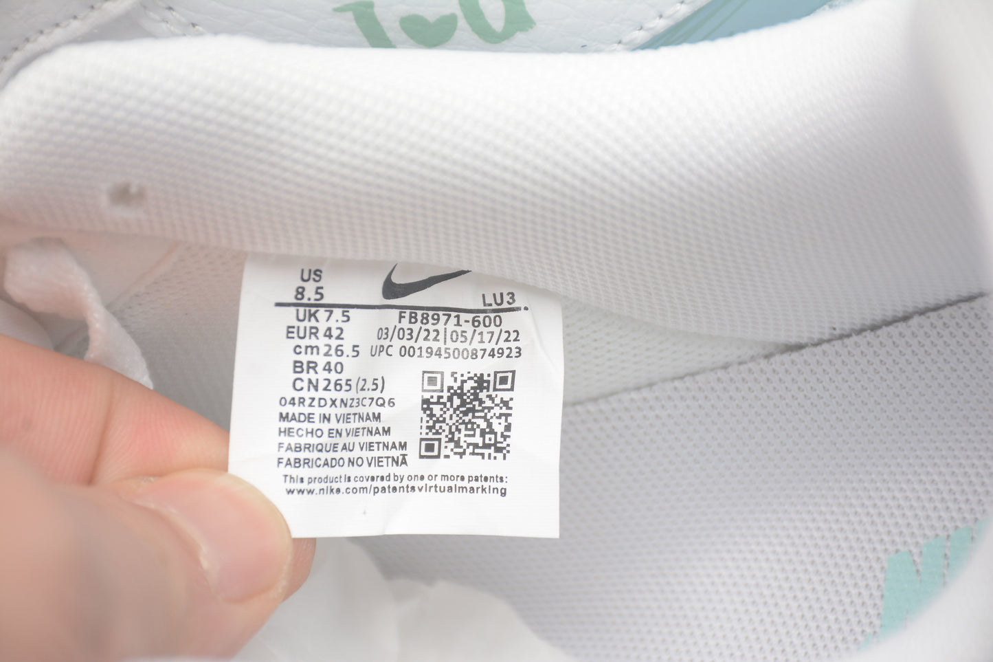 Air Force 1 07 blanco y azul cielo