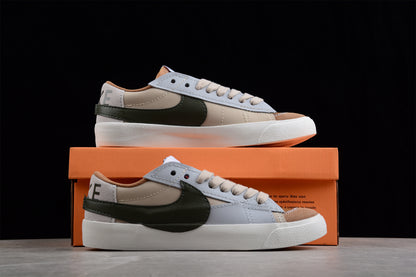 Blazer Low '77 beige y verde oliva