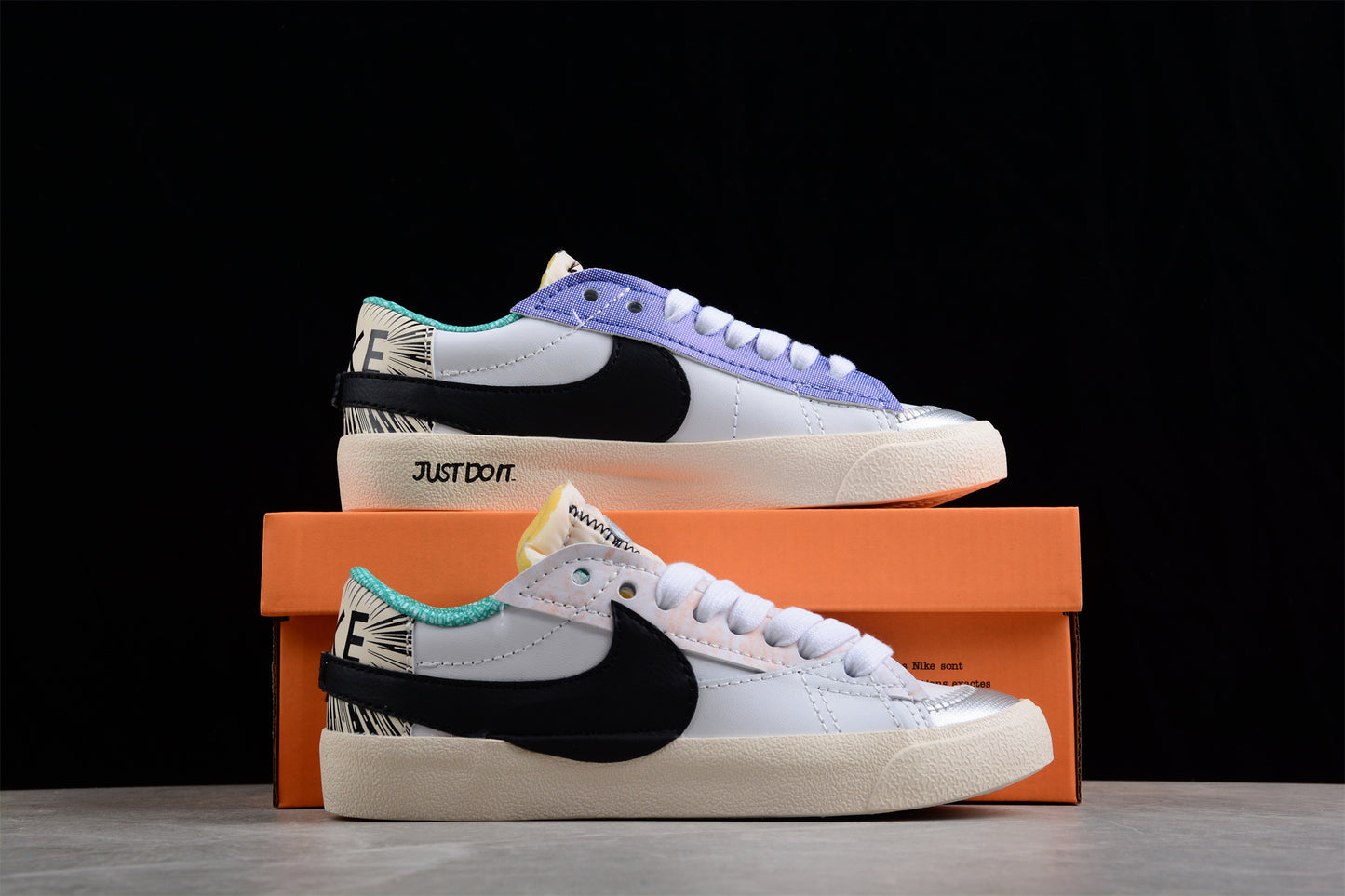 Blazer Low '77 blanco y multicolor