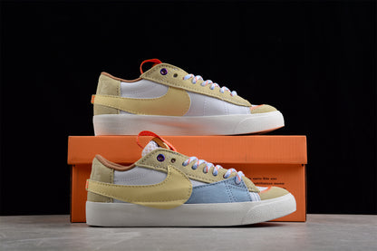 Blazer Low '77 beige, azul y blanco