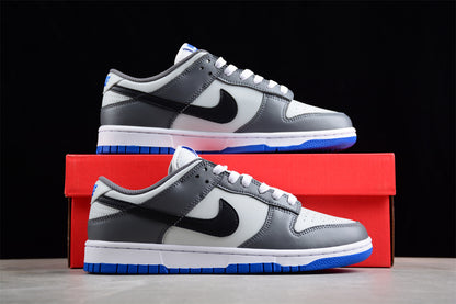 Dunk Low blanco, gris y negro