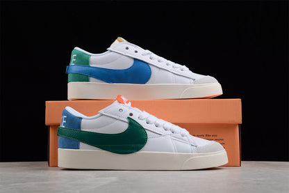 Blazer Low '77 blanco, verde y azul