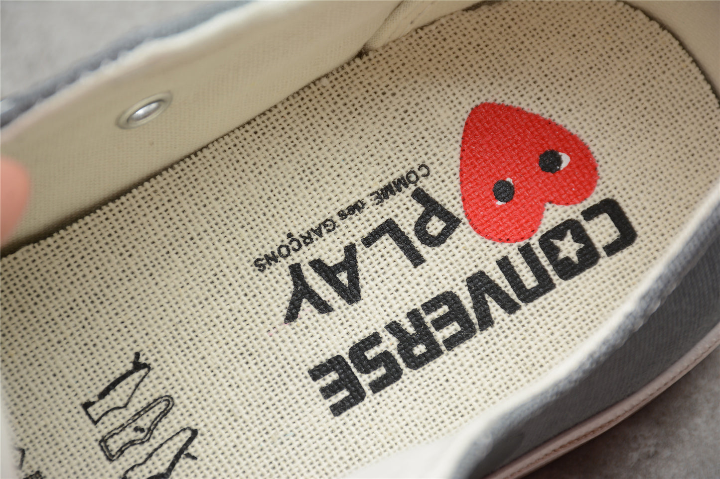 Comme des Garçons Play Chuck 70 low Platforma gris