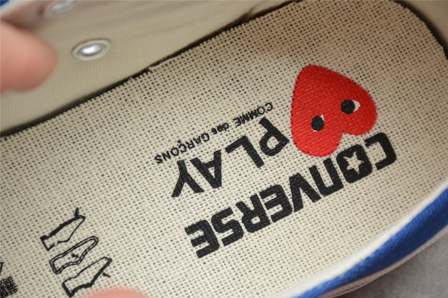 Comme des Garçons Play Chuck 70 low Platforma azul