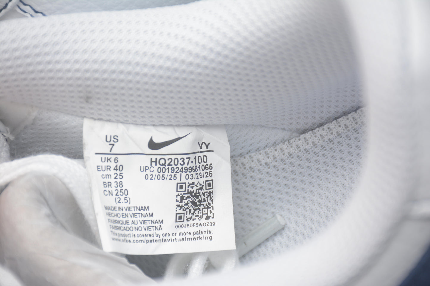 Air Force 1 low blanco y azul