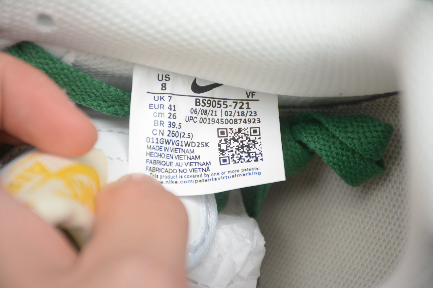 Air Force 1 07 blanco y verde