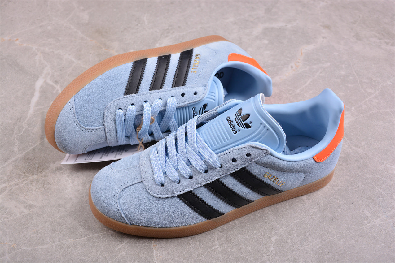Gazelle azul cielo, negro y naranja