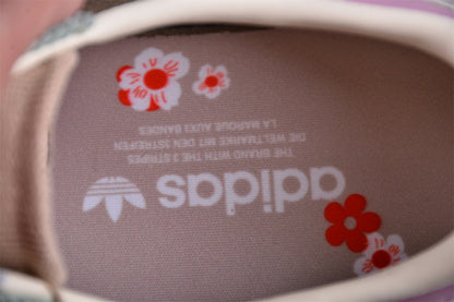 Handball Spezial verde salvia, marrón y blanco con tejido acanalado