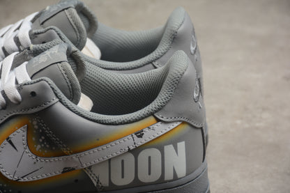 Air Force 1 07 cinza oscuro y blanco