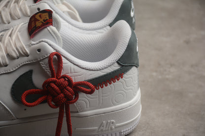 Air Force 1 Low blanco y verde oscuro