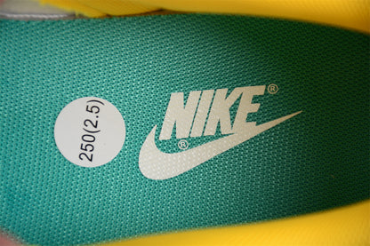 Dunk Low blanco, verde y amarillo