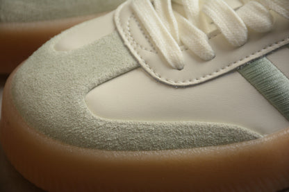 Sambae W plataforma beige claro y verde menta