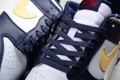 Dunk Low navy, blanco y amarillo