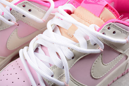 Dunk Low blanco y rosa pastel