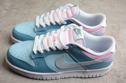 Dunk Low azul, celeste y rosa pastel