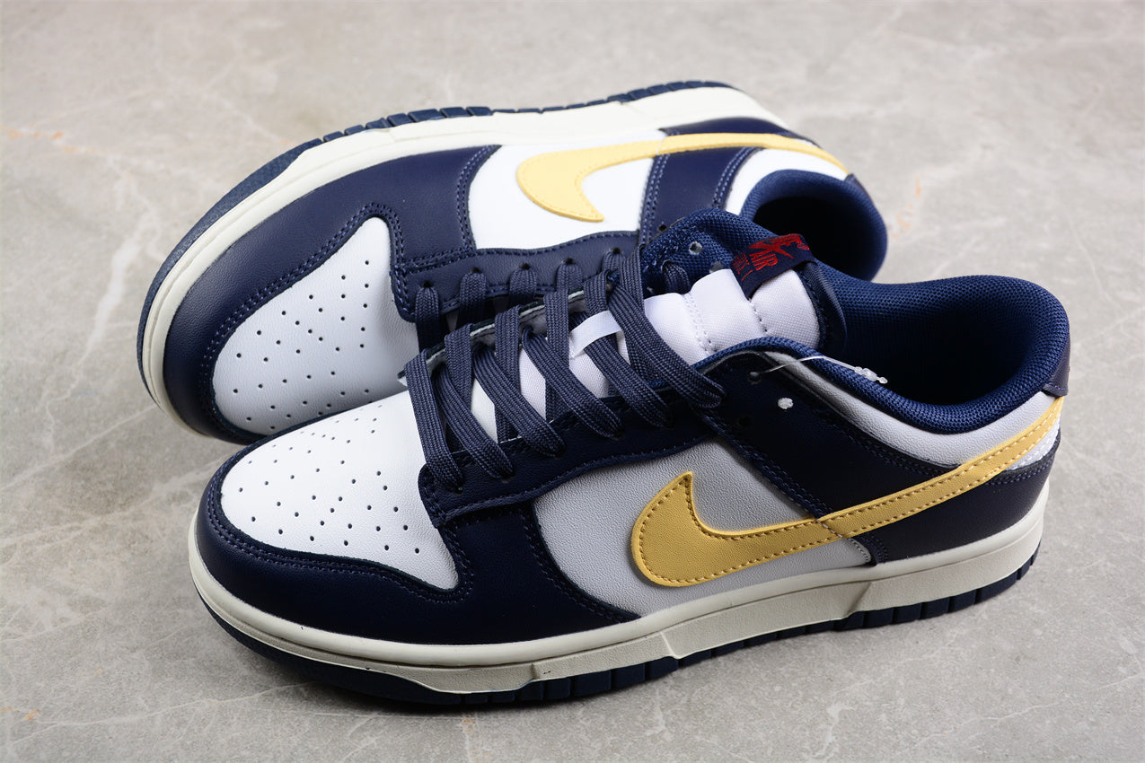 Dunk Low navy, blanco y amarillo