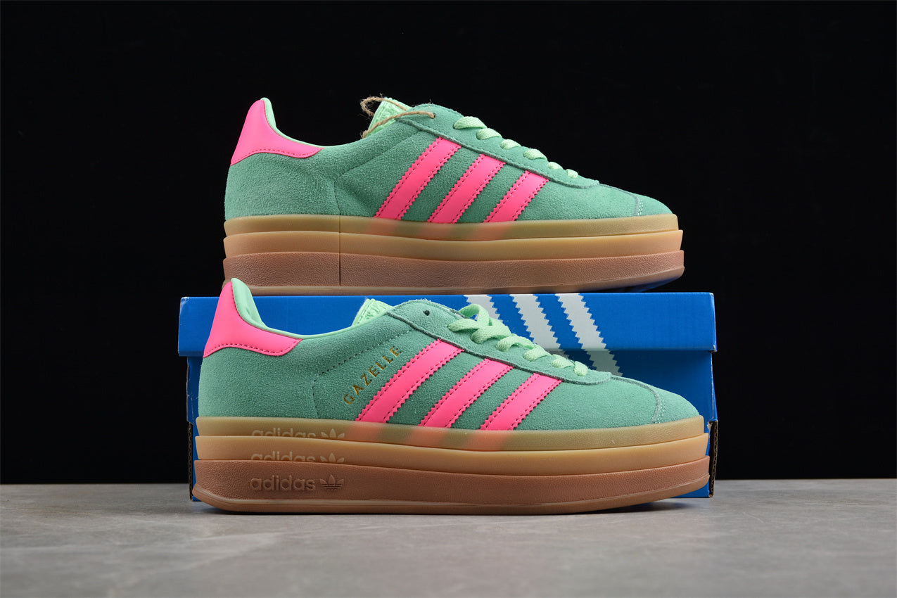 Gazelle Bold verde aqua y rosa