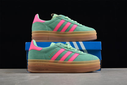 Gazelle Bold verde aqua y rosa