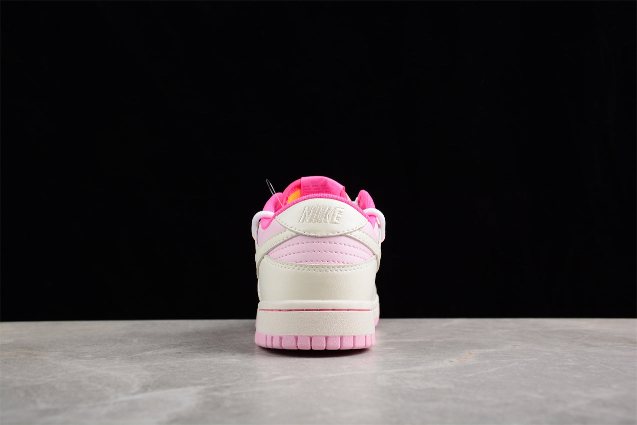 Dunk Low blanco y rosa pastel