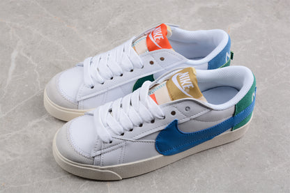 Blazer Low '77 blanco, verde y azul