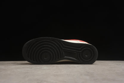 Air Force 1 07 x Stüssy beige claro, rojo carmesí y negro