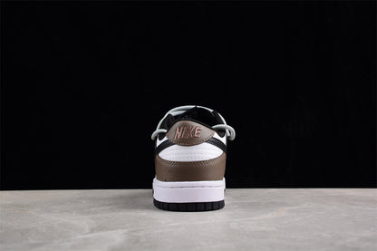 Dunk Low marrón, blanco y negro