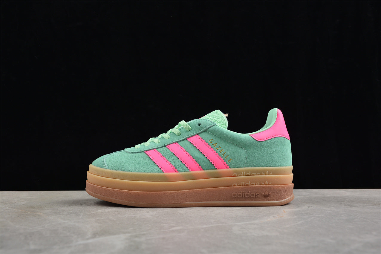 Gazelle Bold verde aqua y rosa