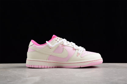 Dunk Low blanco y rosa pastel