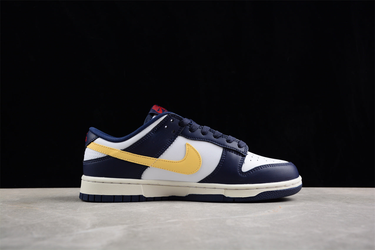 Dunk Low navy, blanco y amarillo