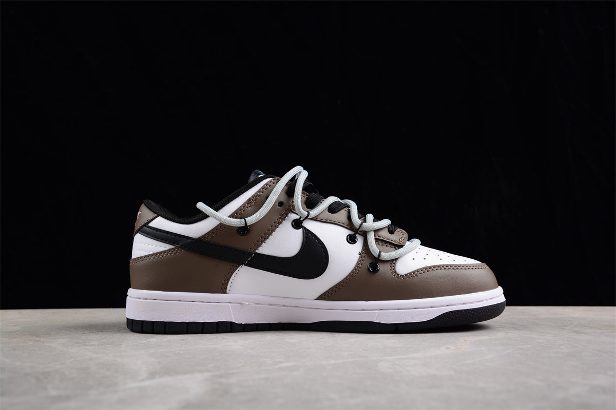 Dunk Low marrón, blanco y negro