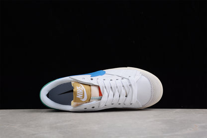 Blazer Low '77 blanco, verde y azul