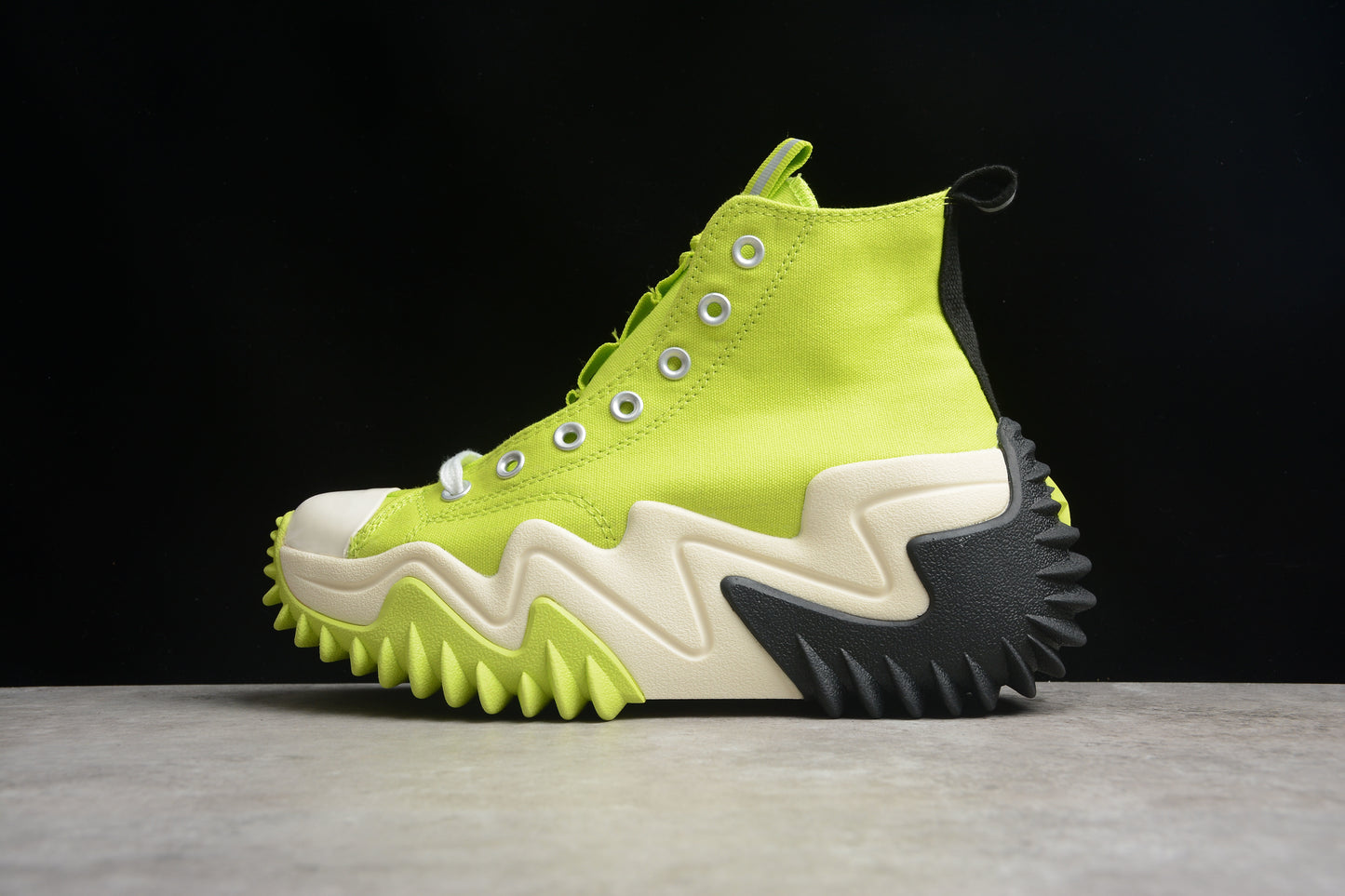 Run Star Motion HI verde limón, negro y blanco