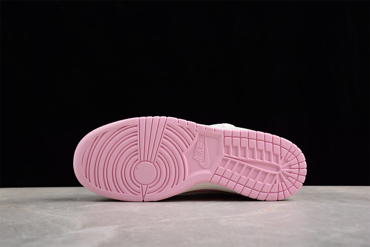 Dunk Low blanco y rosa pastel