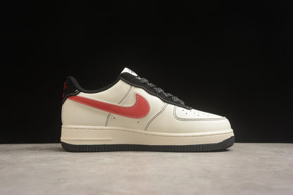 Air Force 1 07 x Stüssy beige claro, rojo carmesí y negro