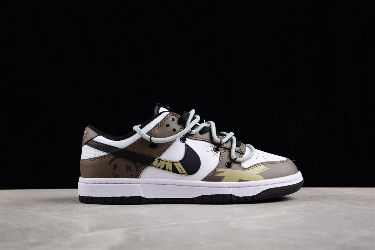 Dunk Low marrón, blanco y negro