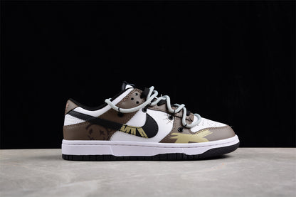Dunk Low marrón, blanco y negro