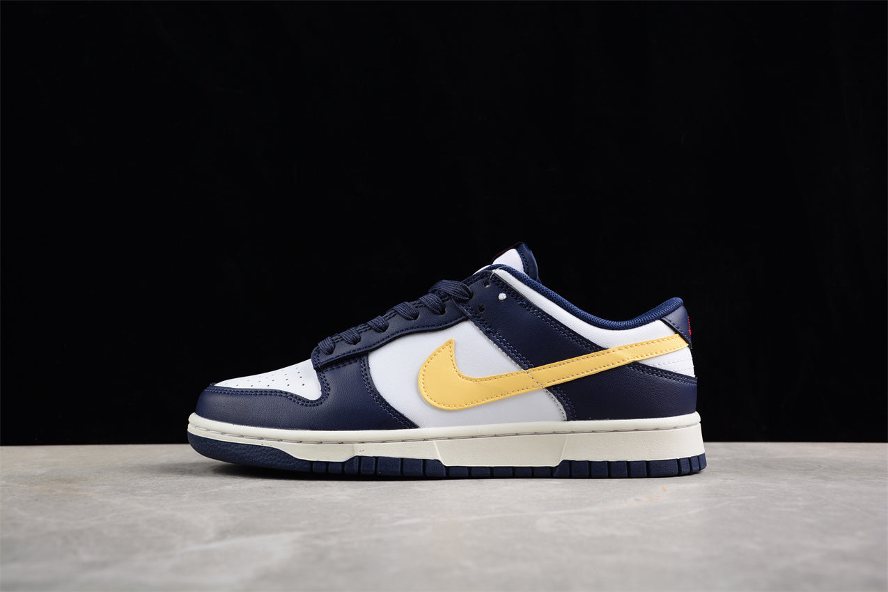 Dunk Low navy, blanco y amarillo