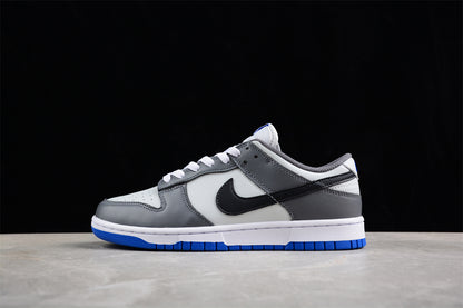 Dunk Low blanco, gris y negro