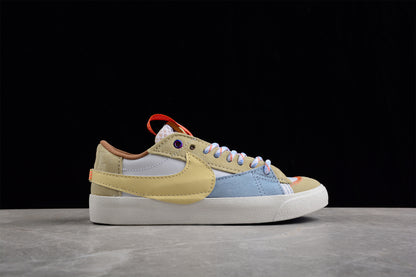 Blazer Low '77 beige, azul y blanco