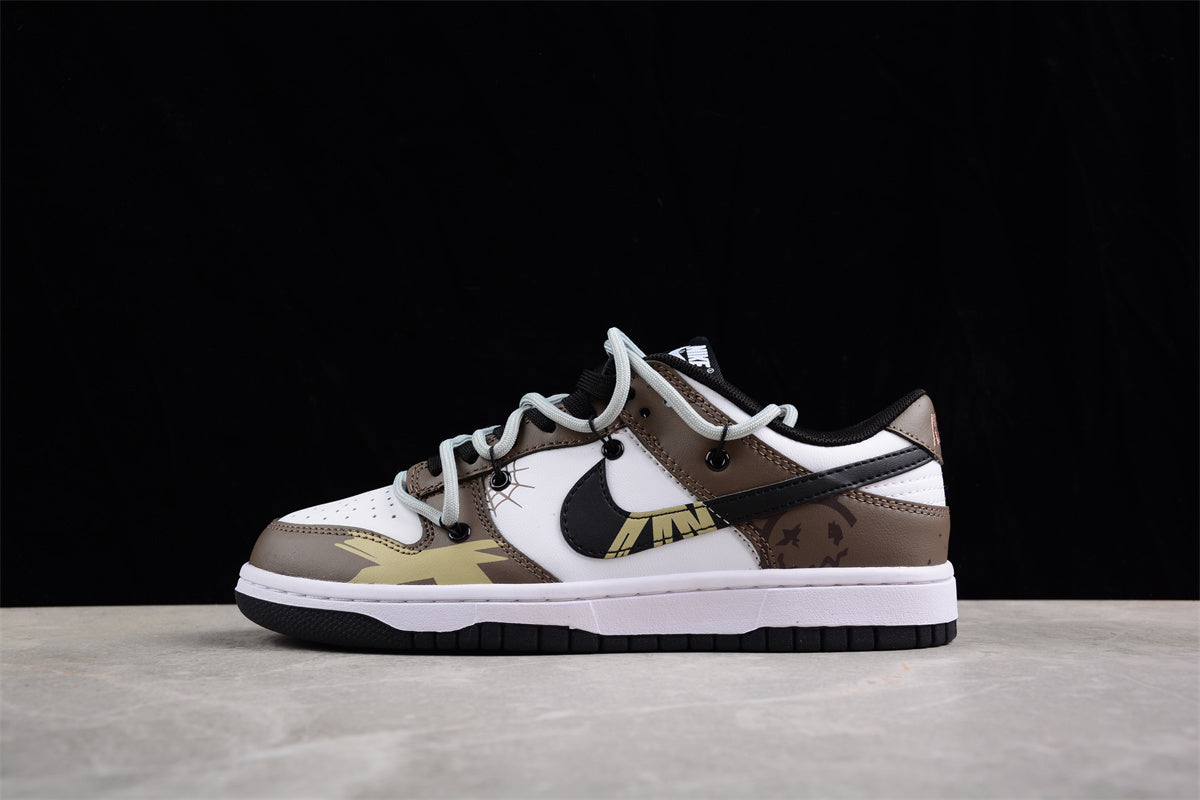 Dunk Low marrón, blanco y negro