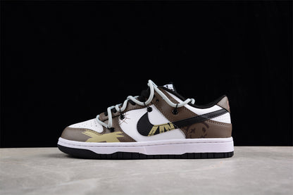 Dunk Low marrón, blanco y negro