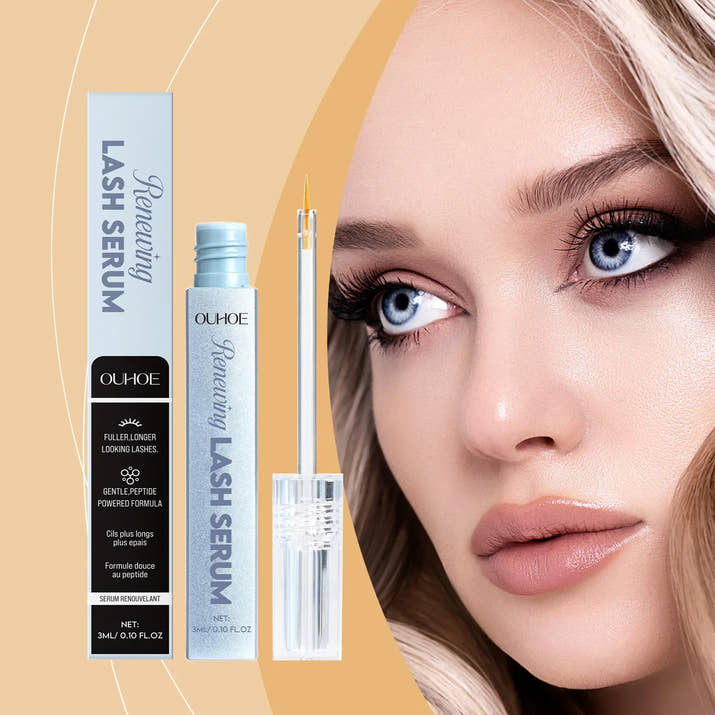 OUHOE Mascara Gentle Moisturizing Long Lasting Natural Looking Lashes Daily Portable Non Smudging Care Solution